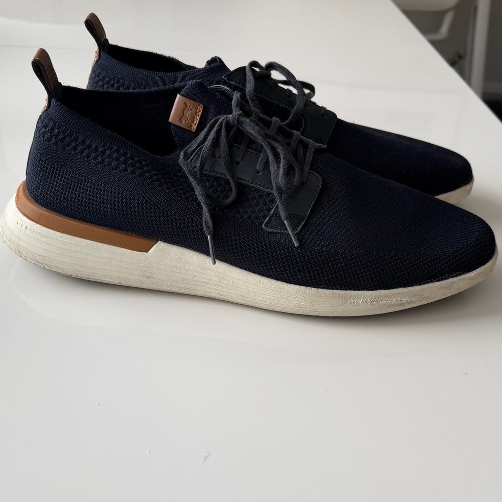 Wolf & Shepherd Swiftknit Derby Sneakers Men's Navy Knit sz 13